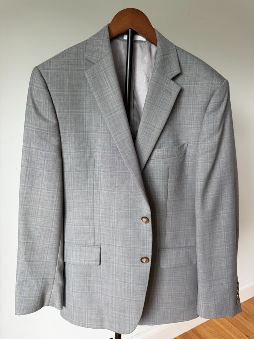Lauren Ralph Lauren Windowpane Wool Blend 2-Piece Suit 42R 38x32